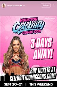 Britt Baker will be attending a major show